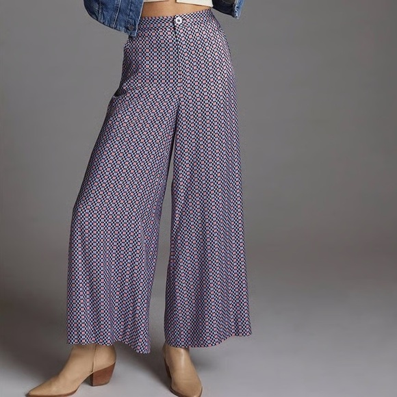 Anthropologie Pants - Anthropologie • Maeve wide leg printed pants